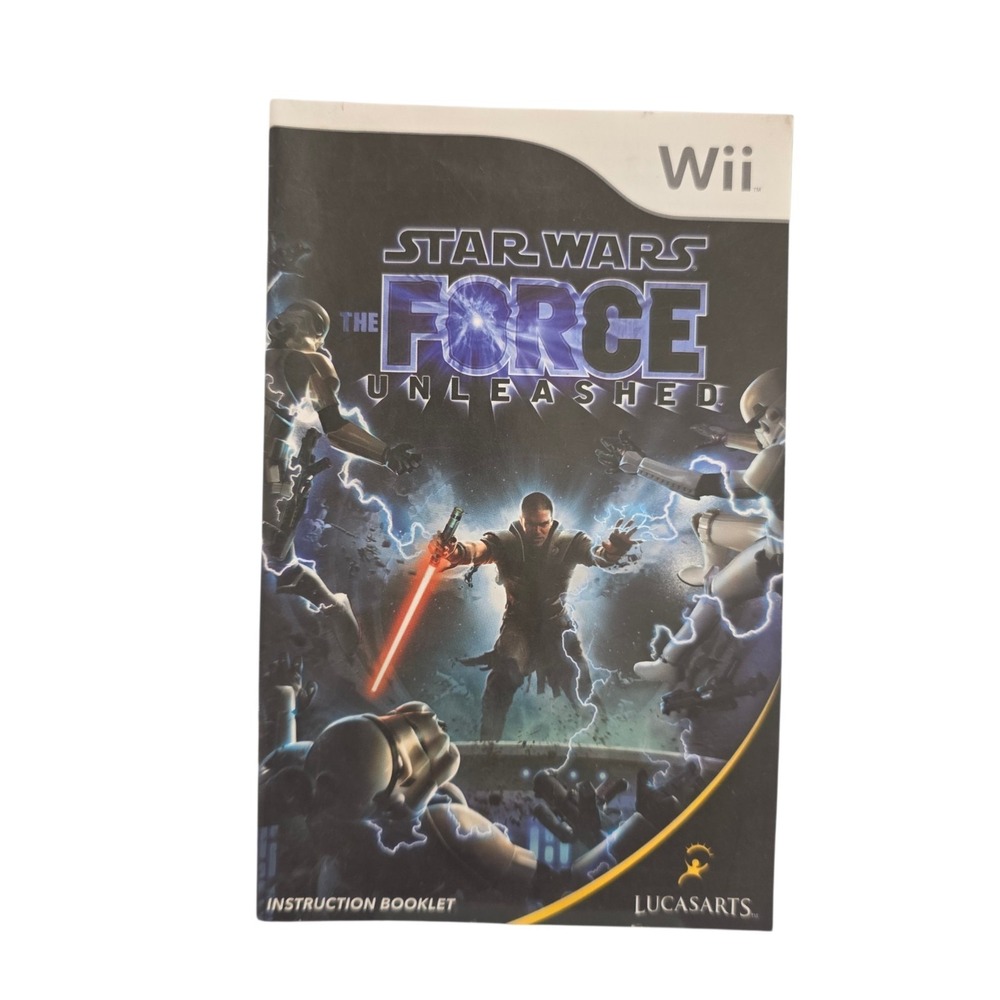 Star‎ Wars The Force Unleashed Wii Instruction Manual Booklet Authentic OEM